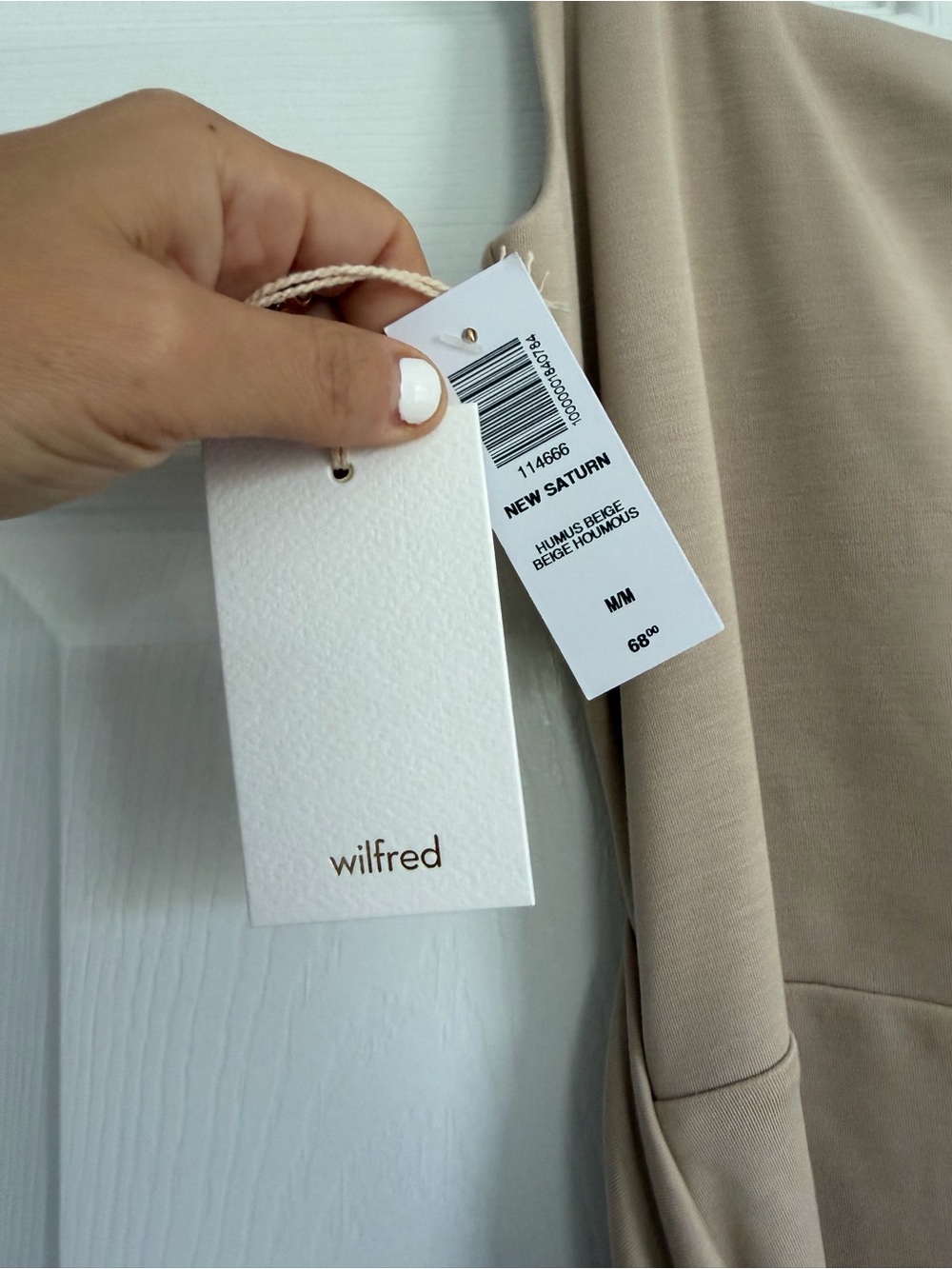 Wilfred Saturn Mini Dress Humus Beige Size M - Picture 3 of 3